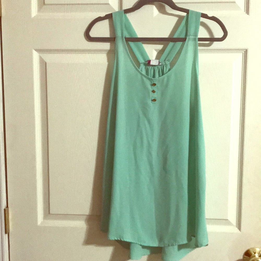 Mint green maternity tank top xl